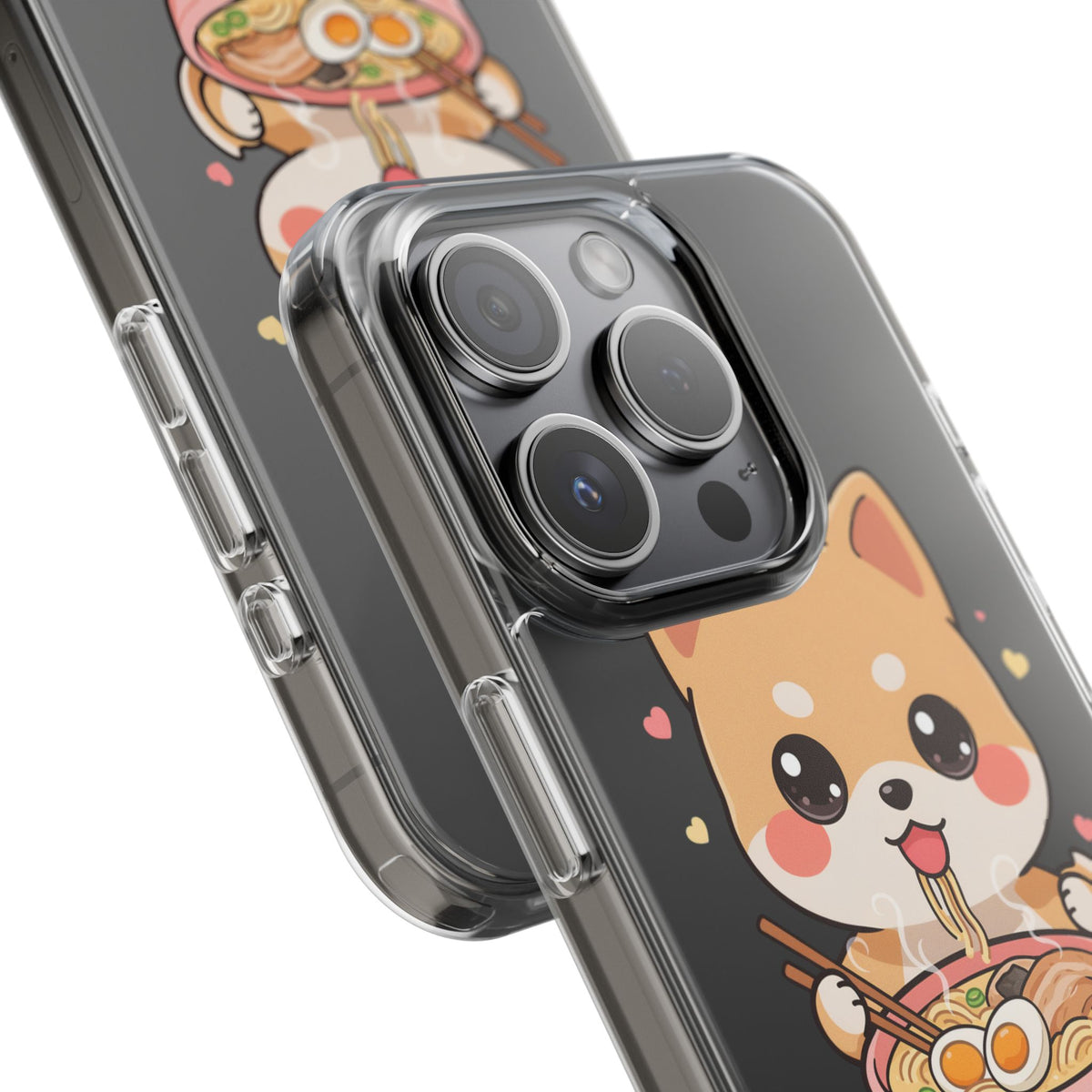 Kawaii Shiba Inu Ramen Clear Impact-Resistant Case
