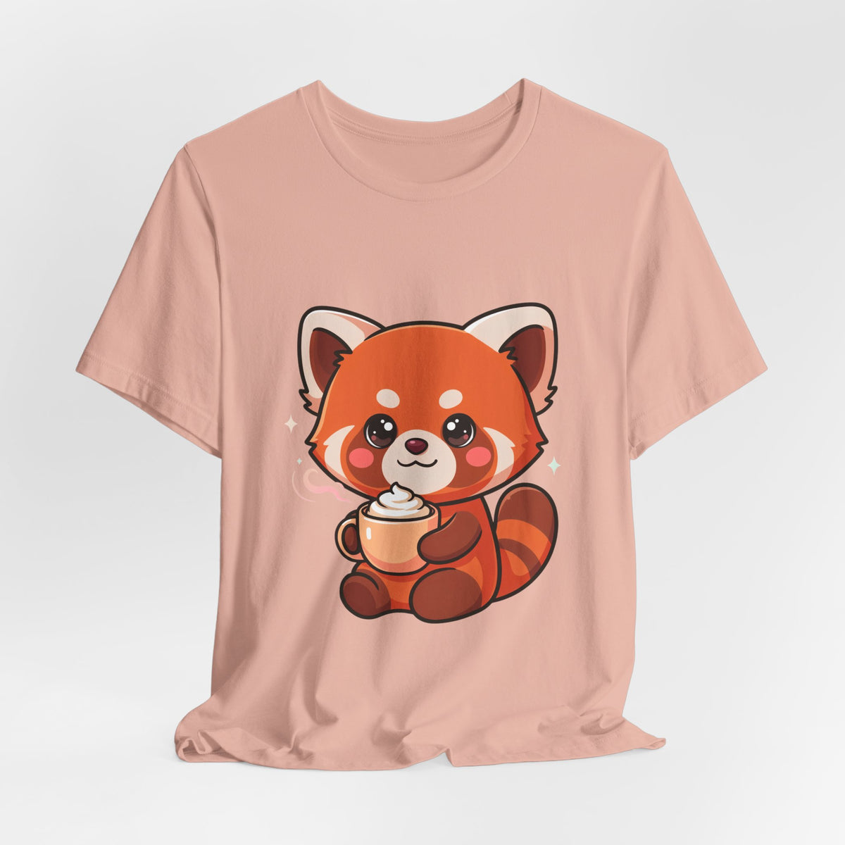 Kawaii Red Panda Coffee Tee for Cute Animal Lovers