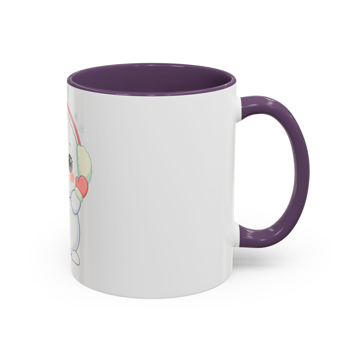 Kawaii Snowman Accent Coffee Mug for Cozy Winter Sips