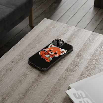 Red Panda Phone Case, Cute Plant Lover Gift