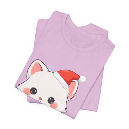 Christmas Arctic Fox T-Shirt for Cozy Holiday Readers