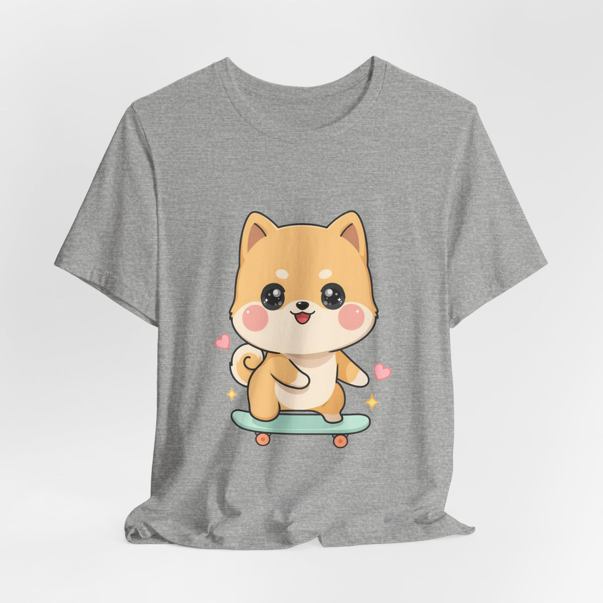 Kawaii Shiba Inu Skateboarder Tee for Dog Lovers