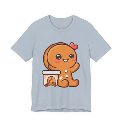 Christmas Gingerbread Man T-Shirt, Cozy Kawaii Holiday Tee