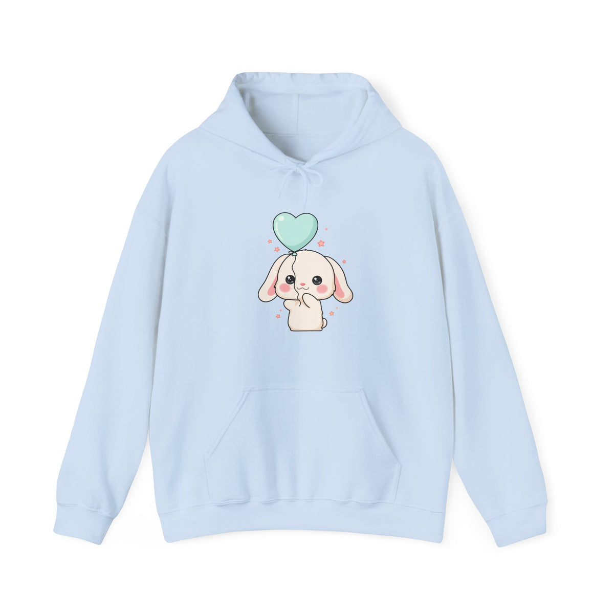 Kawaii Bunny Hoodie, Cute Balloon Rabbit Sweatshirt