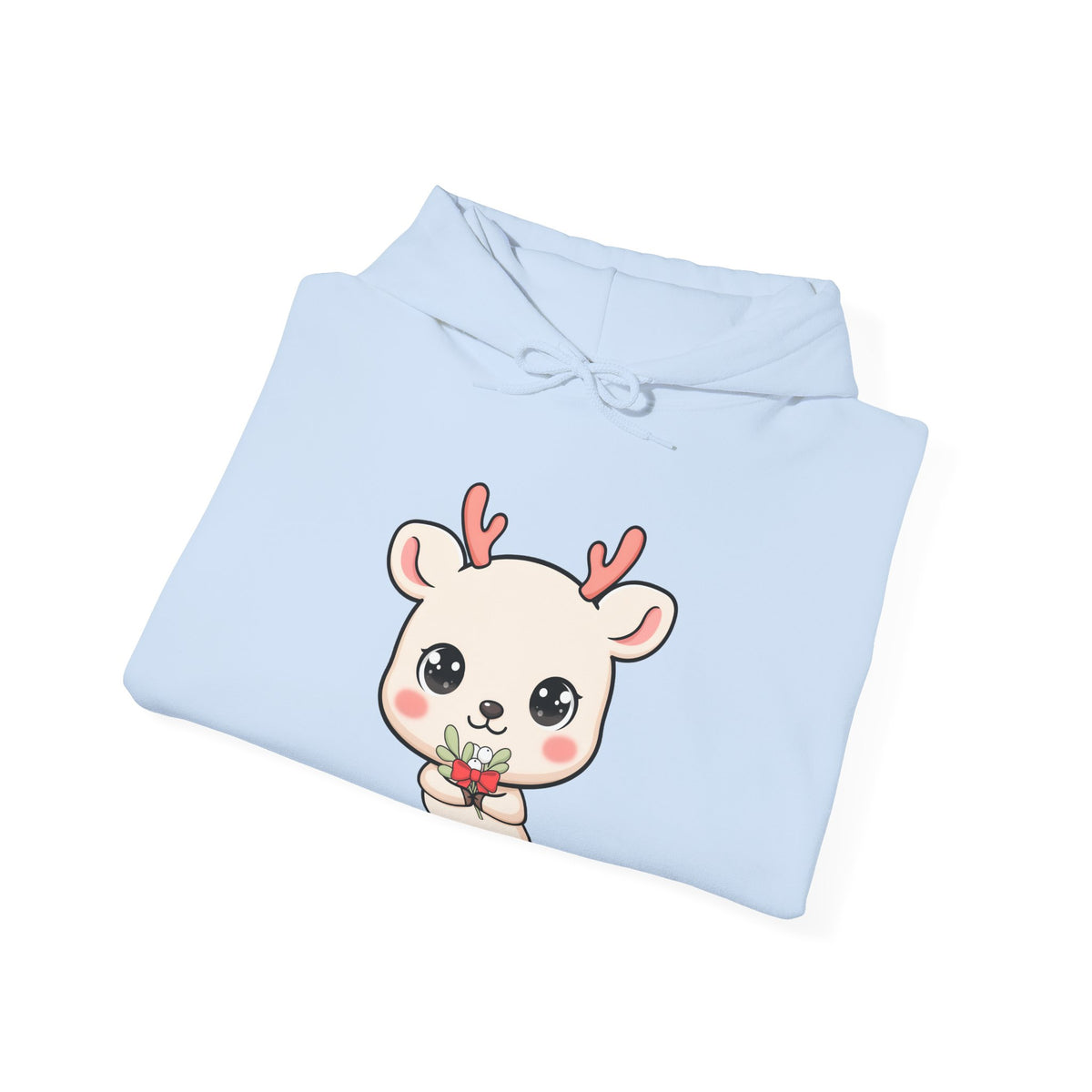 Kawaii Reindeer Hoodie, Cute Christmas Sweatshirt
