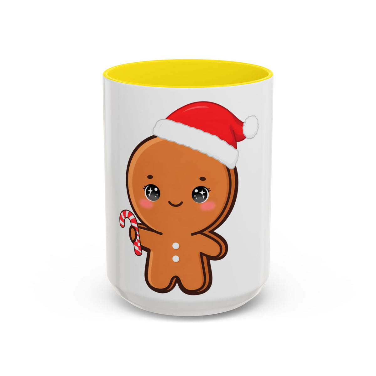 Gingerbread Man Christmas Mug, 11oz or 15oz Accent Coffee Mug