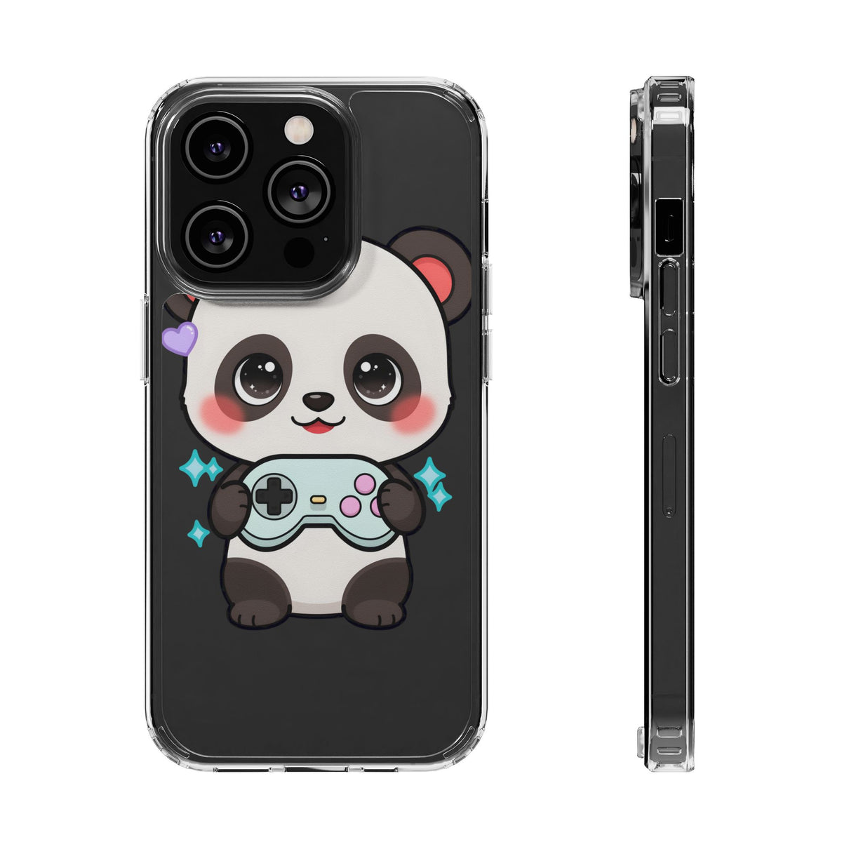 Gamer Panda Clear Impact-Resistant Phone Case