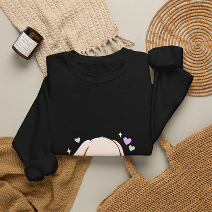 Kawaii Bunny Sweatshirt, Sleeping Cloud Chibi Crewneck