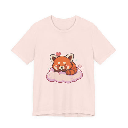 Kawaii Red Panda T-Shirt, Cute Sleeping Animal Tee
