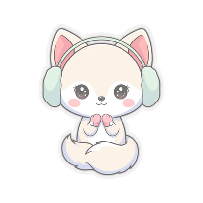 Kawaii Arctic Fox Sticker for Cozy Winter Vibes