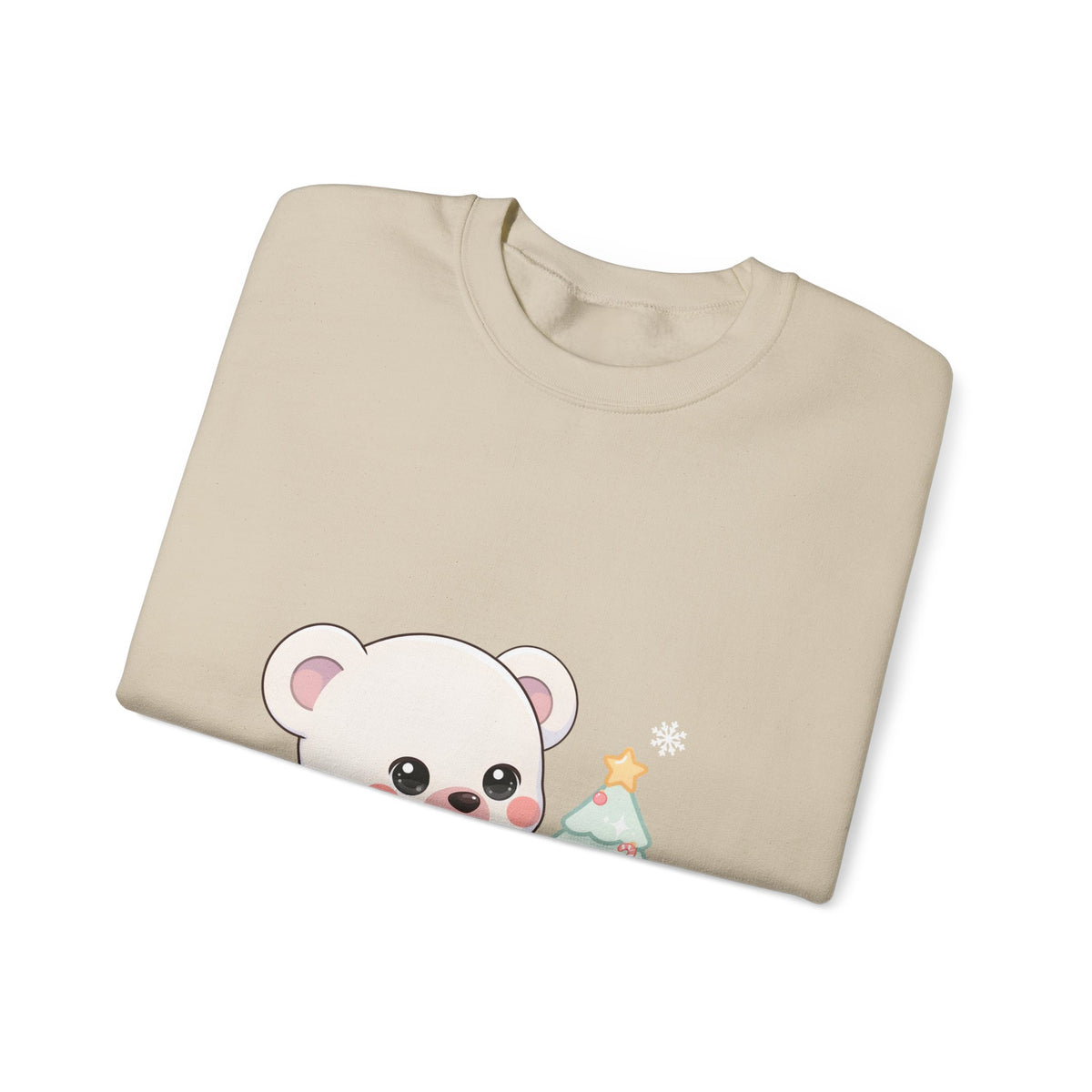 Kawaii Polar Bear Christmas Sweatshirt for Cozy Tree Trimming