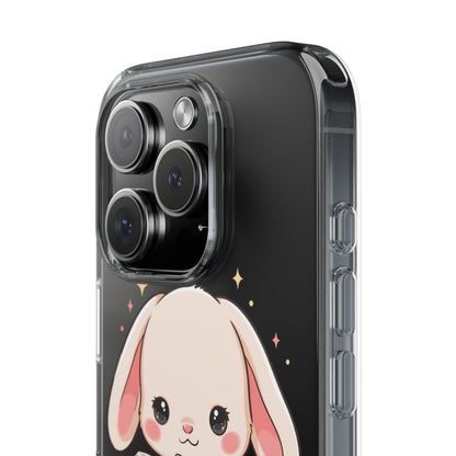 Kawaii Reading Bunny Clear Impact-Resistant Case