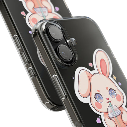 Kawaii Bunny Bubble Tea Phone Case for Boba Lovers