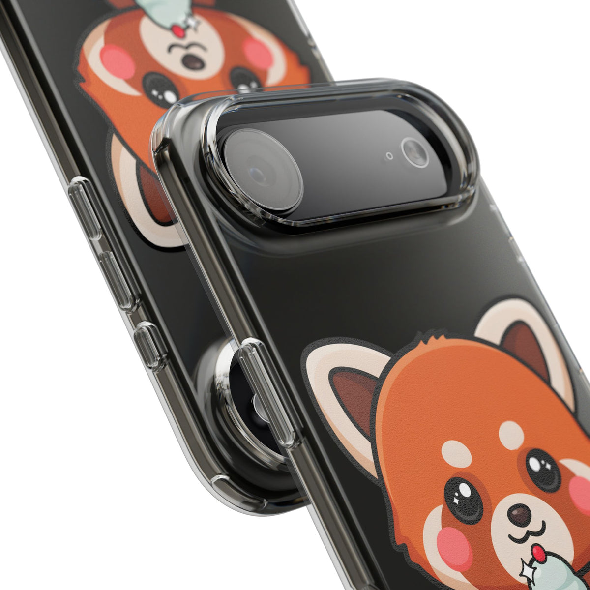 Kawaii Red Panda Phone Case with Ice Cream