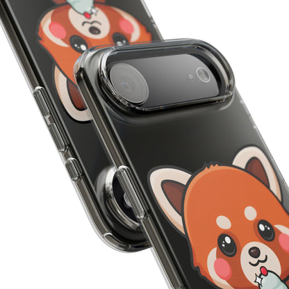 Kawaii Red Panda Phone Case with Ice Cream
