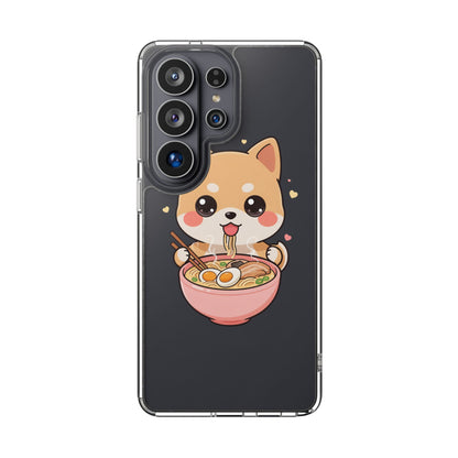 Kawaii Shiba Inu Ramen Clear Impact-Resistant Case