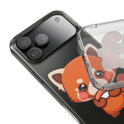 Red Panda Sushi Phone Case, Cute Kawaii Clear Case
