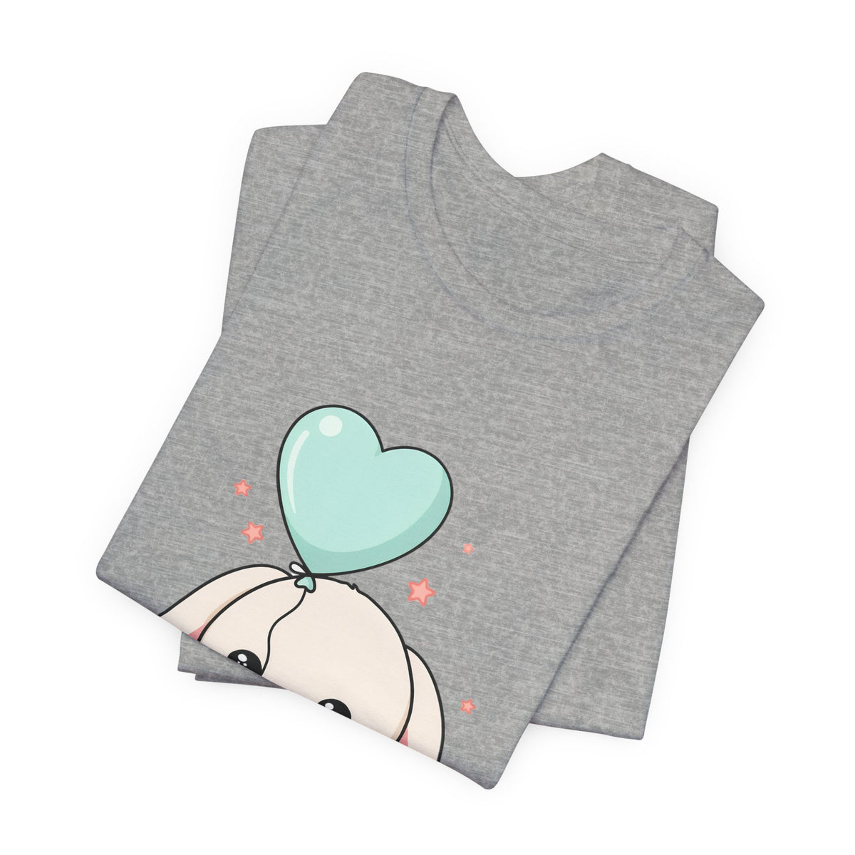 Kawaii Bunny T-Shirt with Balloon – Cute Chibi Rabbit Tee