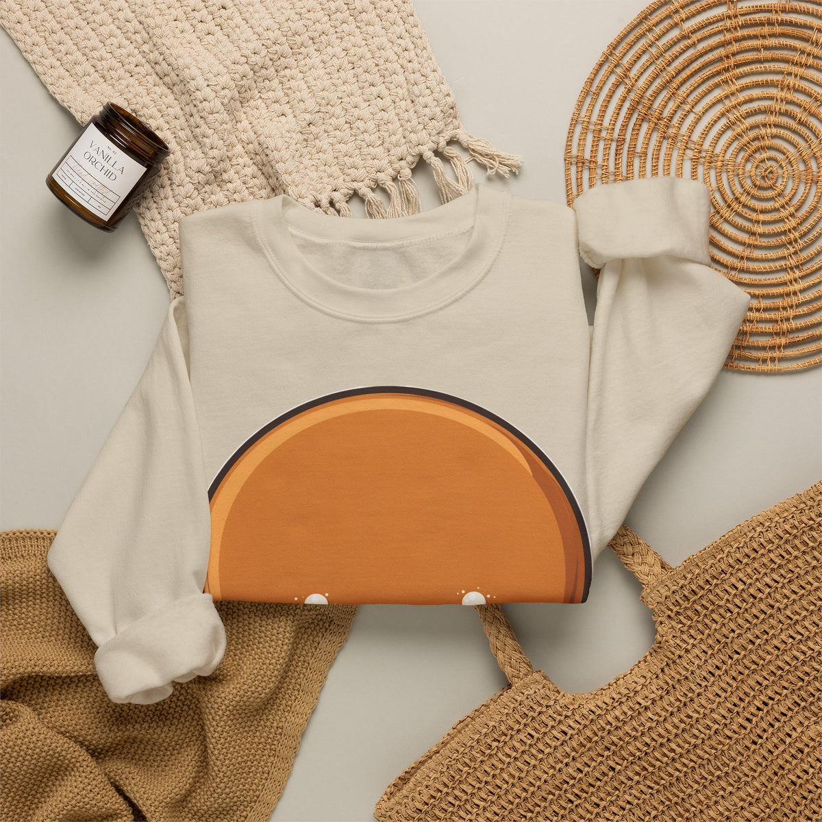 Gingerbread Man Sweatshirt, Cute Kawaii Christmas Crewneck