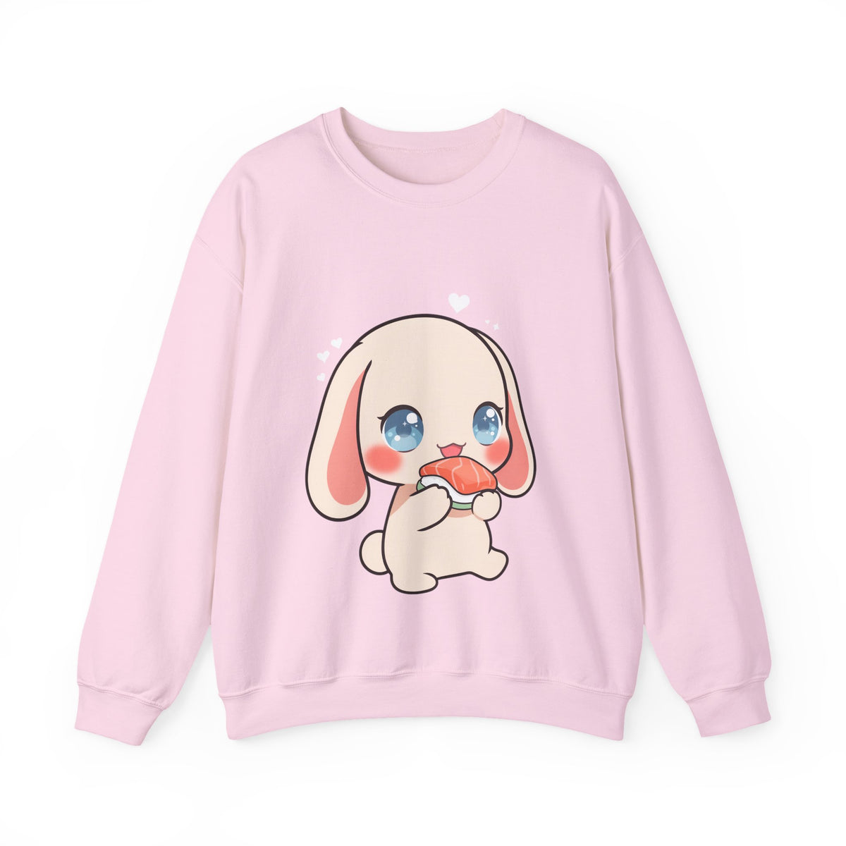 Kawaii Sushi Bunny Sweatshirt, Cute Chibi Crewneck