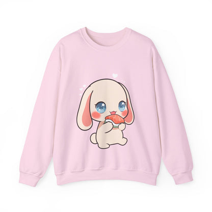 Kawaii Sushi Bunny Sweatshirt, Cute Chibi Crewneck