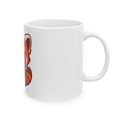 Red Panda Latte Mug, Cute Kawaii Ceramic Coffee Cup
