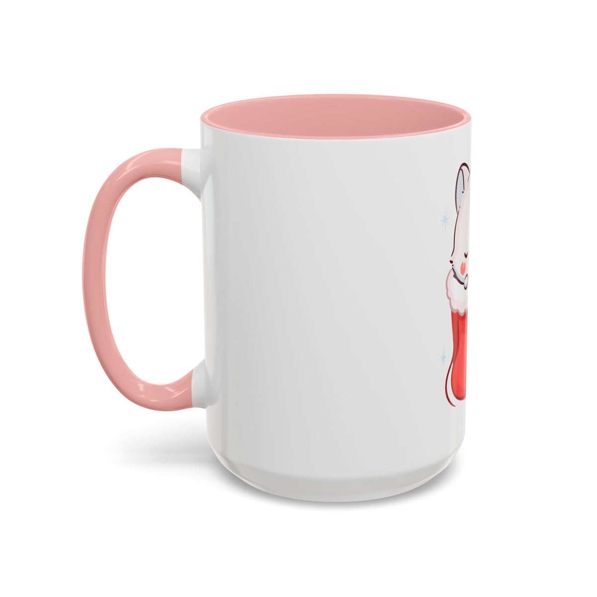 Kawaii Christmas Fox Accent Mug for Cozy Holiday Sips
