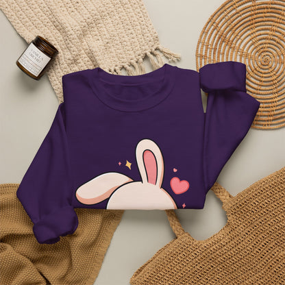 Kawaii Bunny Skateboard Sweatshirt, Cute Chibi Rabbit