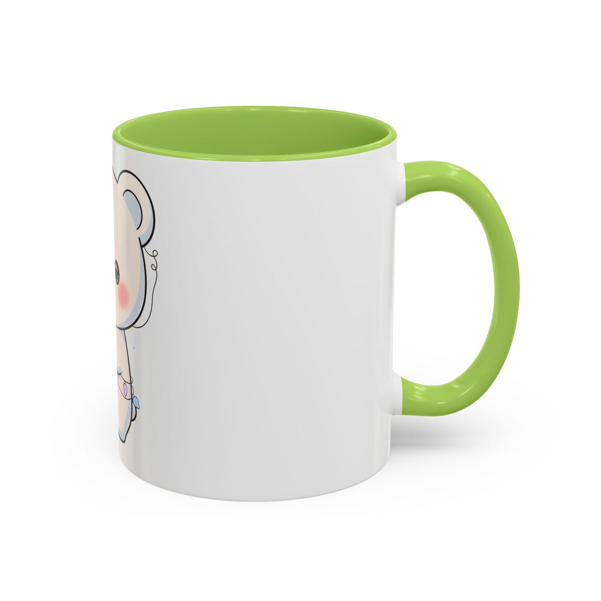 Kawaii Polar Bear Mug, Festive Holiday Gift