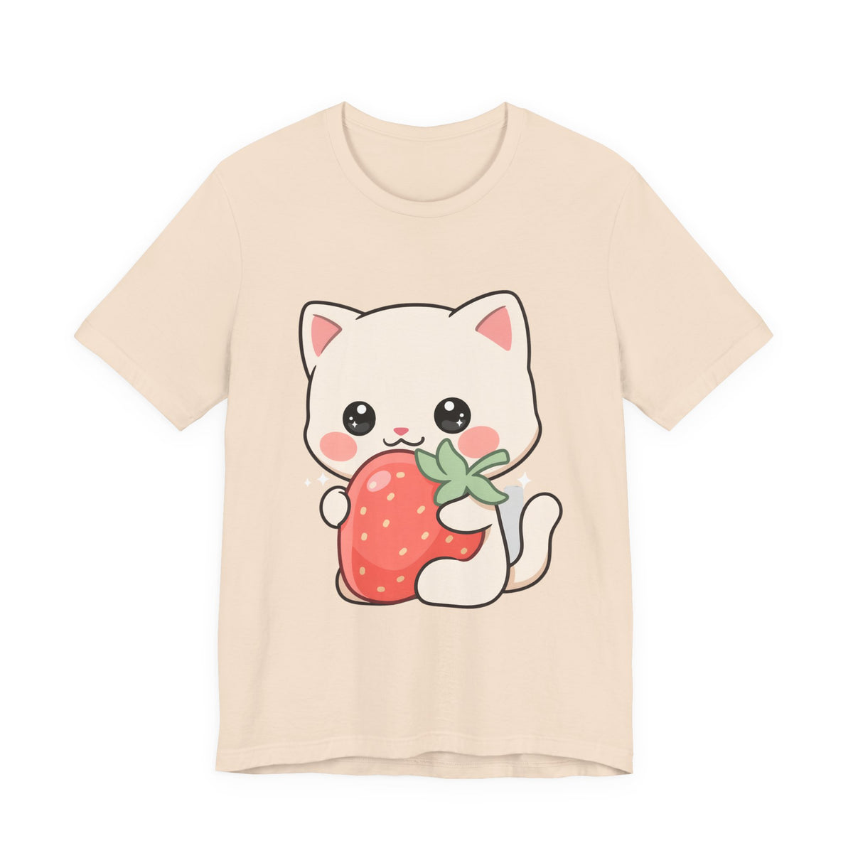 Kawaii Cat Strawberry T-Shirt, Cute Cat Lover Gift