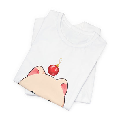 Kawaii Arctic Fox Christmas T-Shirt for Holiday Fans