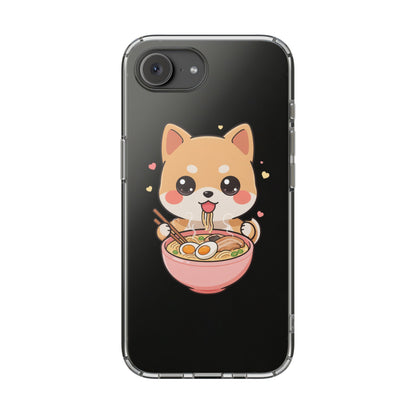 Kawaii Shiba Inu Ramen Clear Impact-Resistant Case