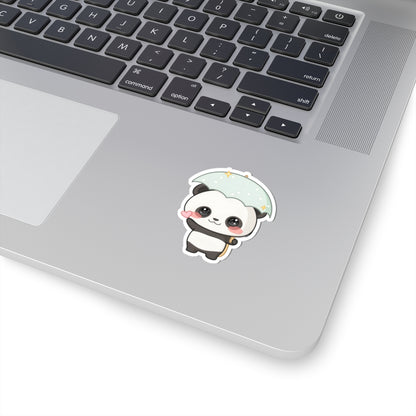 Kawaii Panda Umbrella Sticker for Cute Rainy Day Decor