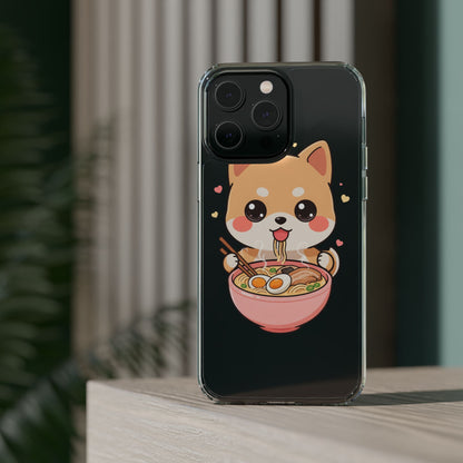 Kawaii Shiba Inu Ramen Clear Impact-Resistant Case
