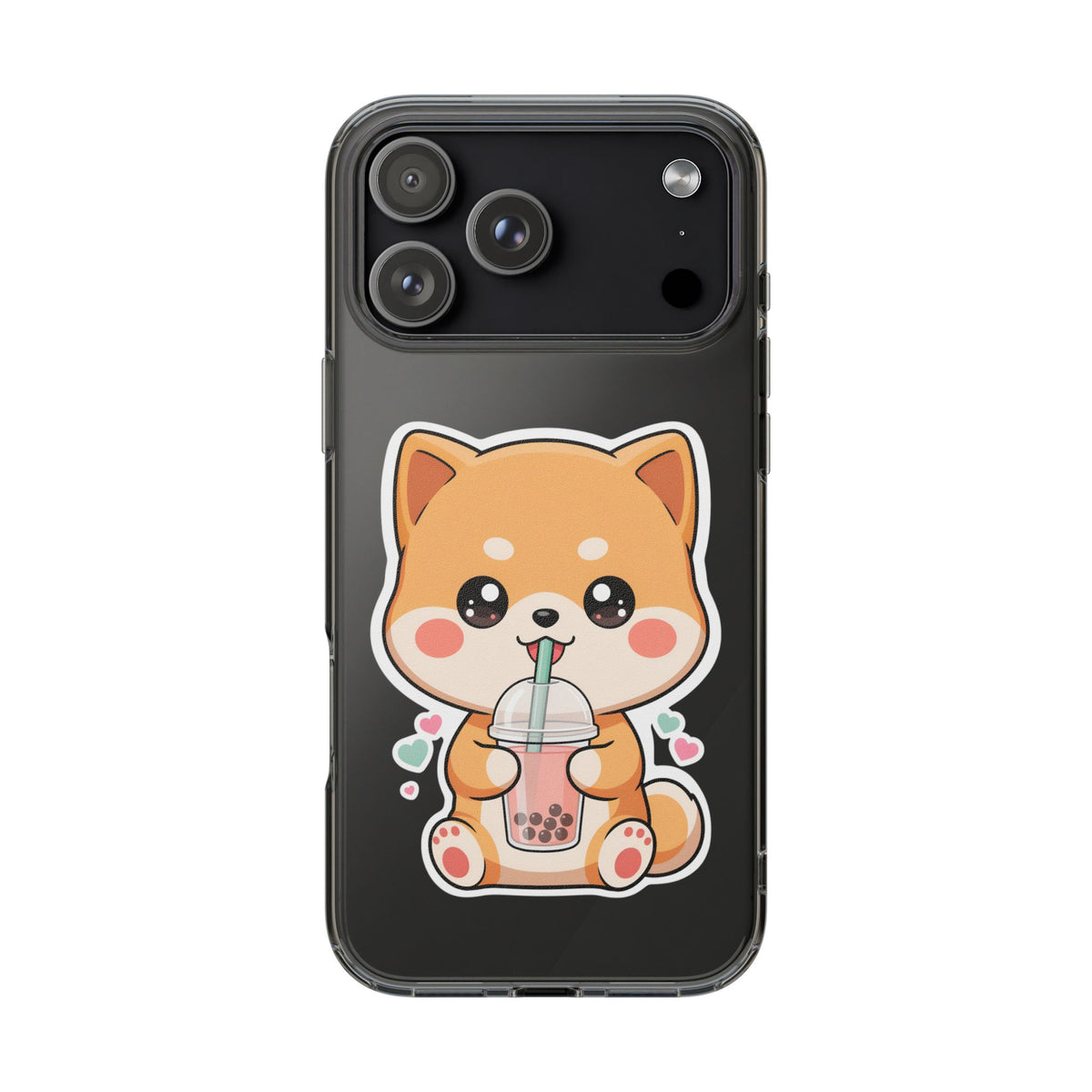 Kawaii Shiba Inu Phone Case for Bubble Tea Lovers
