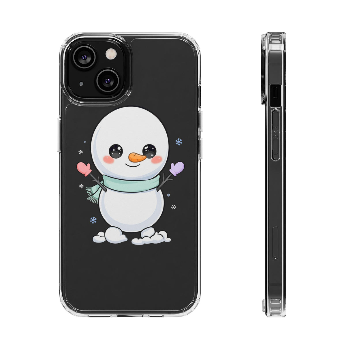 Kawaii Snowman Clear Impact-Resistant Case