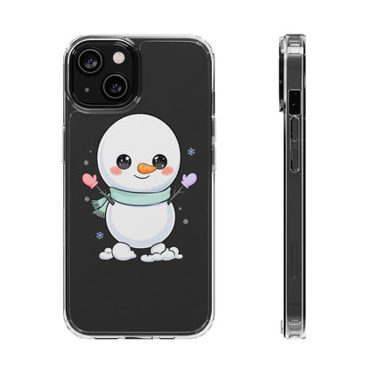 Kawaii Snowman Clear Impact-Resistant Case