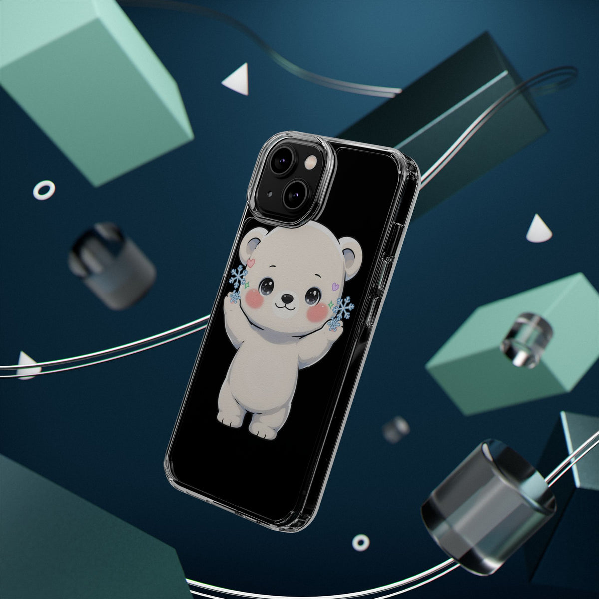 Kawaii Polar Bear Phone Case for a Cozy Winter Gift