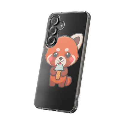 Kawaii Red Panda Phone Case with Ice Cream