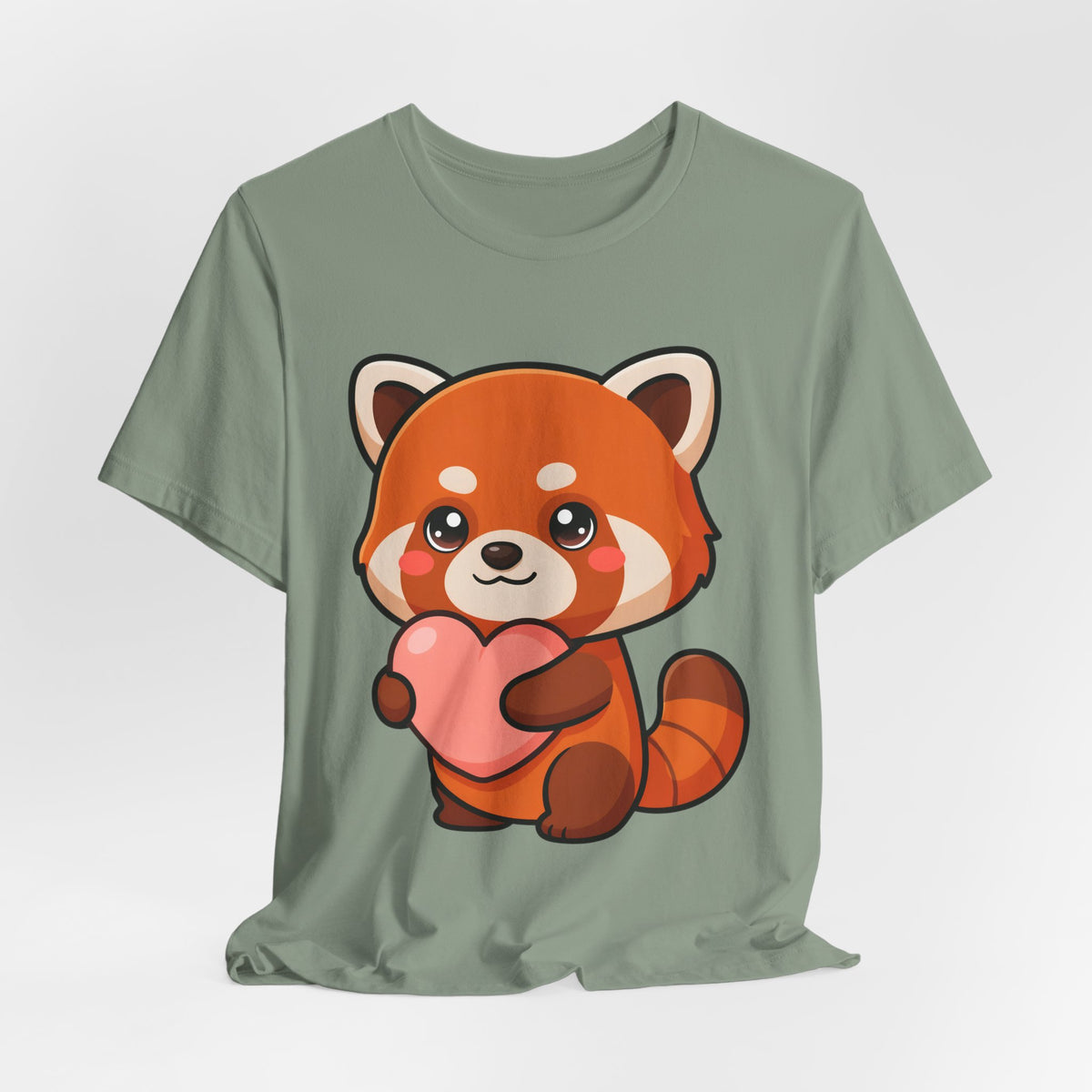 Kawaii Red Panda T-Shirt: Big Heart, Cozy Vibes