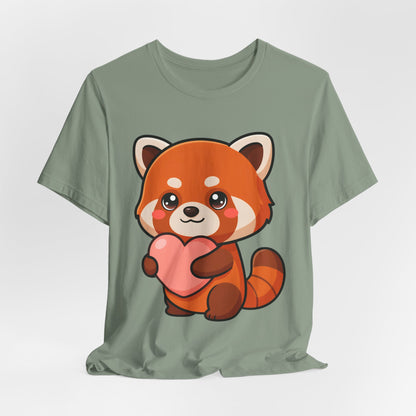 Kawaii Red Panda T-Shirt: Big Heart, Cozy Vibes