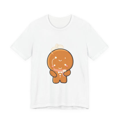 Kawaii Gingerbread Man T-Shirt for Cozy Cocoa Fans