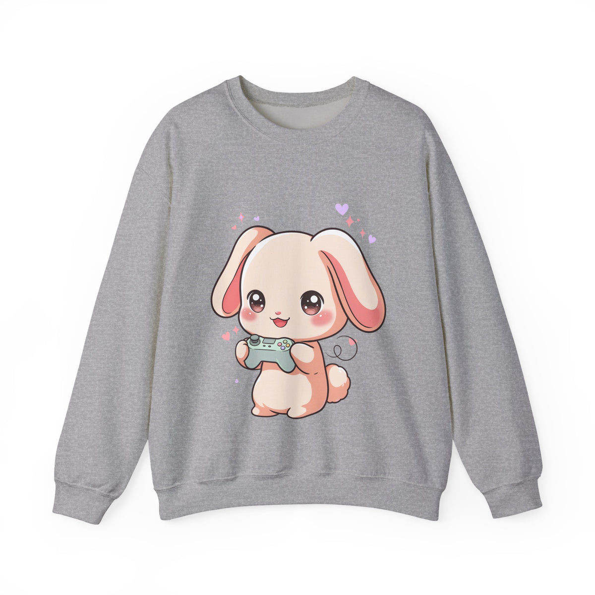 Kawaii Gamer Bunny Sweatshirt for Cozy Gaming Days