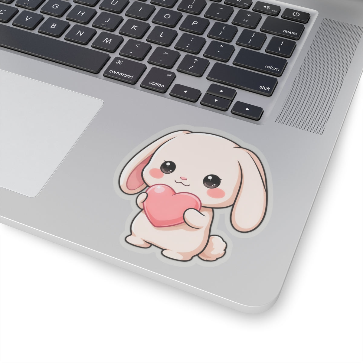 Kawaii Bunny Sticker with Heart for Cute Decor