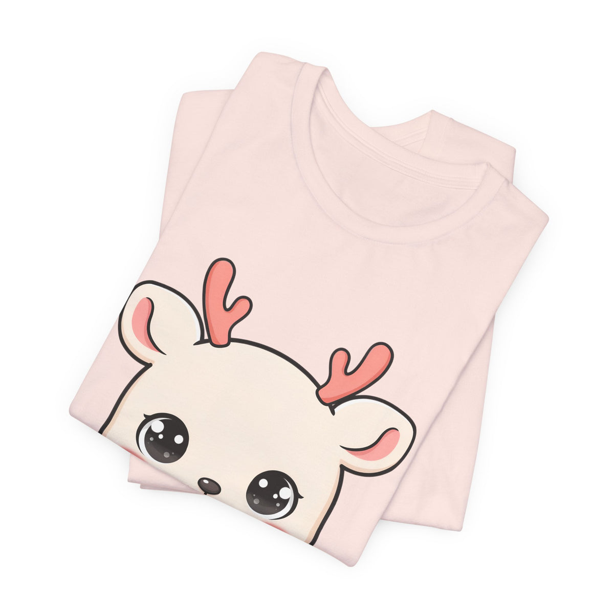Kawaii Reindeer Christmas T-Shirt for Holiday Cheer