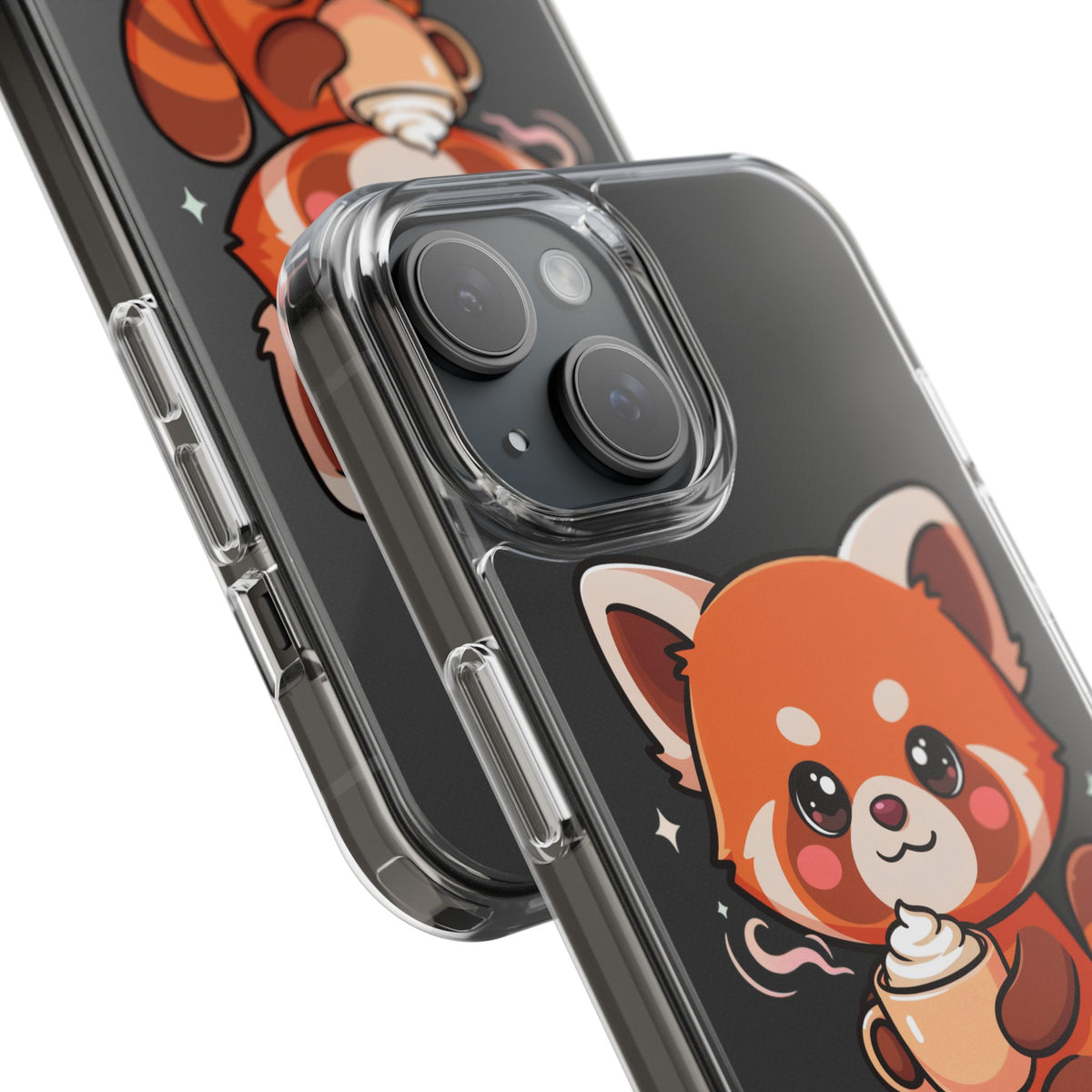 Kawaii Red Panda Phone Case with Latte