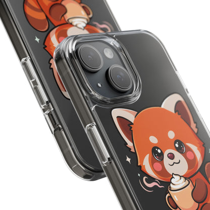 Kawaii Red Panda Phone Case with Latte