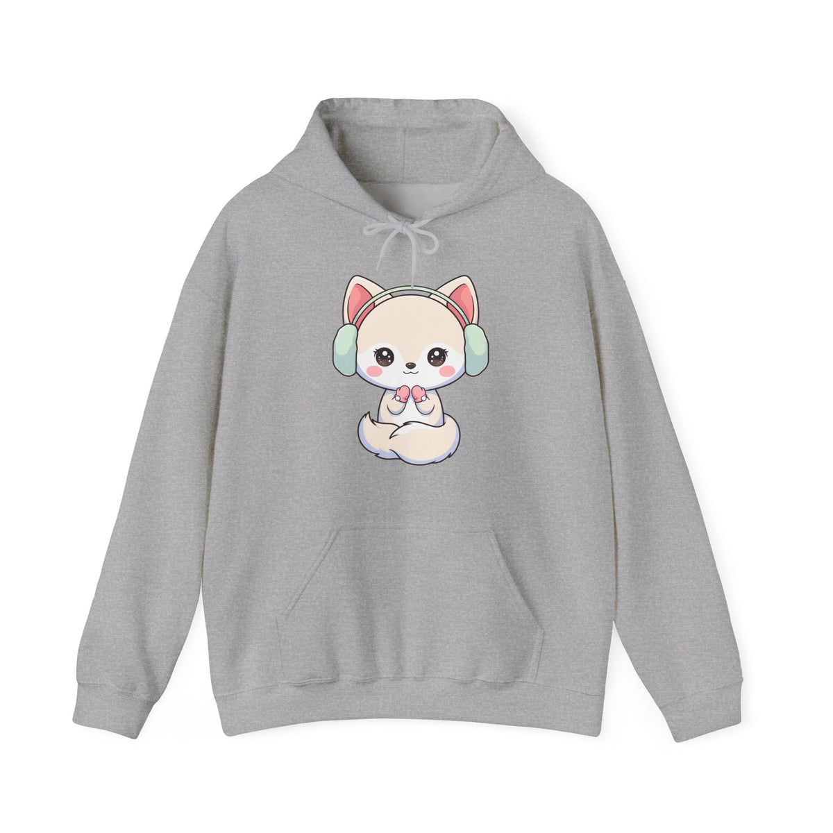 Kawaii Arctic Fox Hoodie – Cute Winter Animal Sweatshirt