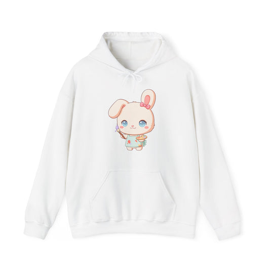 Cute Bunny Artist Hoodie for Kawaii Art Lovers