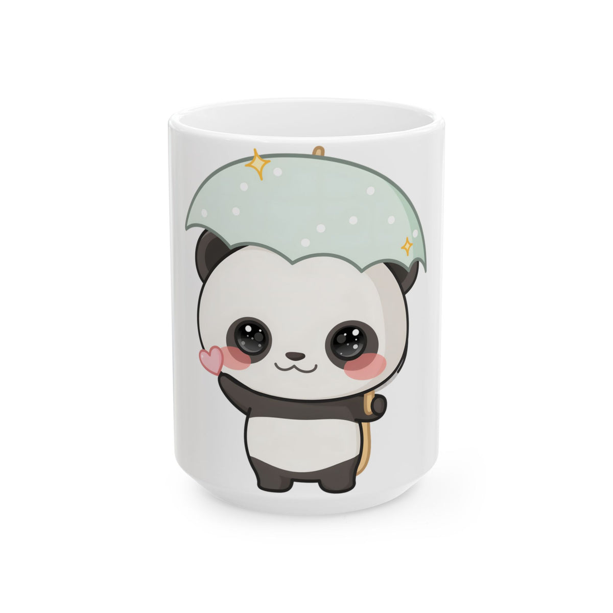 Kawaii Panda Mug with Umbrella | Cute Ceramic Coffee Mug